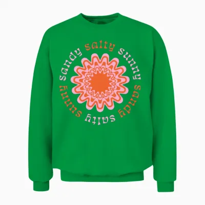 Sandy Salty Sunny Unisex Sweatshirt - Irish Green