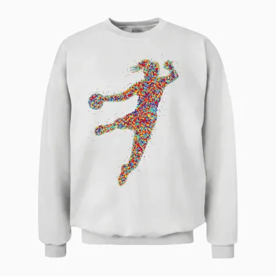 Handball Handballer Handball Player Women Girls Kids T-Shirt, Black Unisex Sweatshirt - White