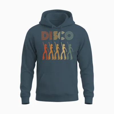 Disco Vintage 70s Dance Party Retro Funky Gift Unisex Hoodie - Dark Heather