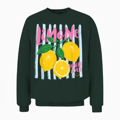 Limone Amalfi Coast Zitrone Süße Sommer Obst Markt Kunst Unisex Sweatshirt - Forest
