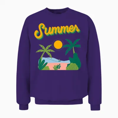 Retro Summer Vibes Unisex Sweatshirt - Purple