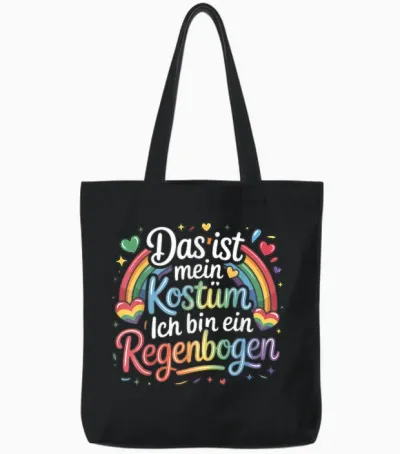 Das Ist Mein Kostüm Ich Bin Ein Rainbow Carnival Tote Bags - Black
