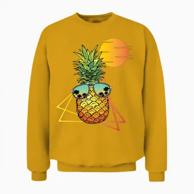 80's Retro Pineapple Unisex Sweatshirt - Gold