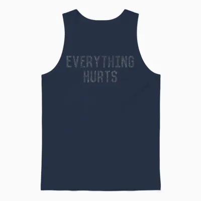Workout Everything Hurts Unisex Tank Top - Navy