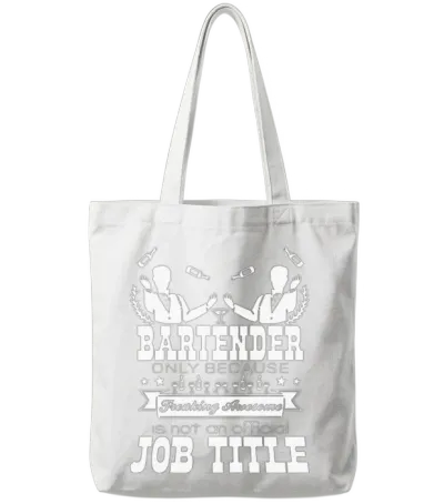 Funny Bartender Tote Bags - White