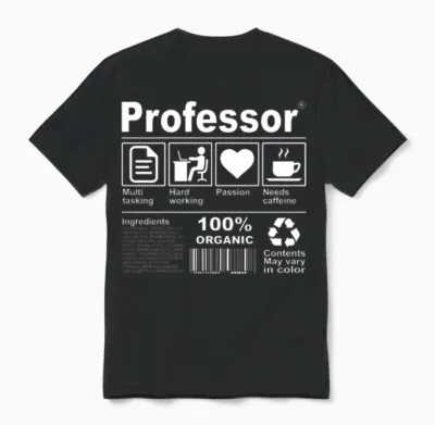 Professor Unisex T-Shirt - Black