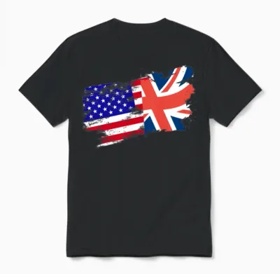 Usa Uk Unisex T-Shirt - Black