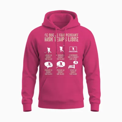 Funny Play Ice Hockey T-Shirt, Black, S Unisex Hoodie - Heliconia