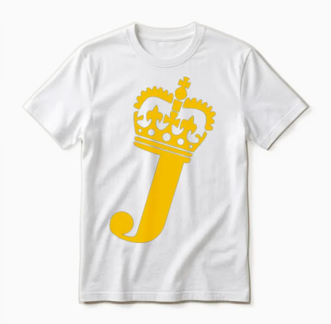 Crown - J โ Name Unisex T-Shirt in White