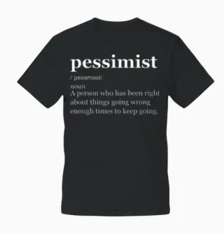 Définition Pessimiste Drôle Réaliste Unisex T-Shirt in Black - 2