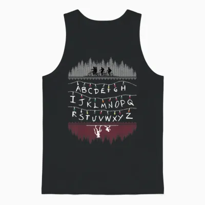Netflix Stranger Things Alphabet Lights Unisex Tank Top - Black