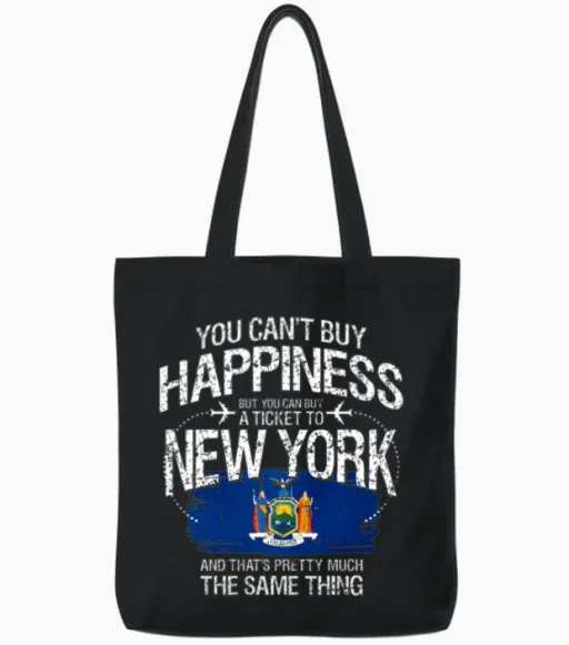 New York Tote Bags - Black