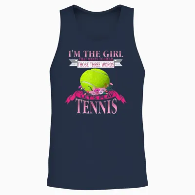 Citation Humour Tennis Fille Sport Amusant Chic Unisex Tank Top - Navy