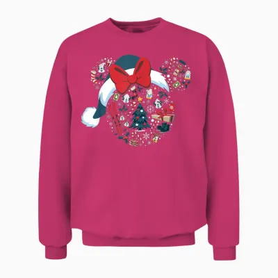 Disney Minnie Mouse Icon Winter Lodge Unisex Sweatshirt - Heliconia