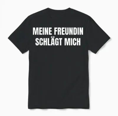 My Girlfriend Beats Me Funny Unisex T-Shirt - Black