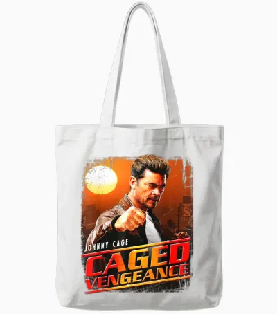 Mortal Kombat 2 Johnny Cage Caged Vengeance Tote Bags - White