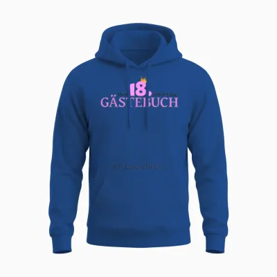 18th Birthday Boy Girl 18 Years 2005 Funny Gift T-Shirt, White Unisex Hoodie - Royal