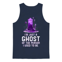A Ghost of Who I Used to Be Emo Unisex Tank Top - Navy – 1