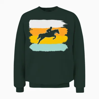Horse Retro Unisex Sweatshirt - Forest