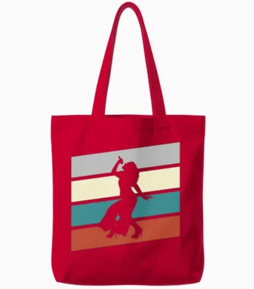 Singer Retro Tote Bags in Red