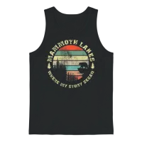 Mammoth Lakes Where My Story Began Unisex Tank Top - Black – 1