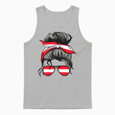 österreich Mädchen österreich Mädchen österreichische Mädchen österreichische Flagge Unisex Tank Top - Ash