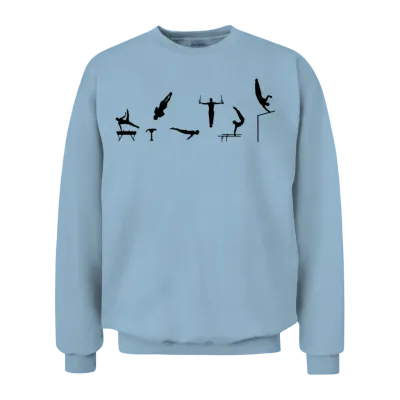 Men's Gymnastics Unisex Sweatshirt - Light Blue