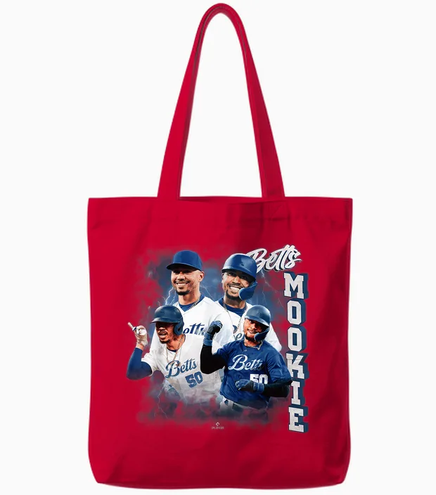 Mookie Betts | Los Angeles Baseball Mlb Player | Mlbbet5004 Tote Bags in Red
