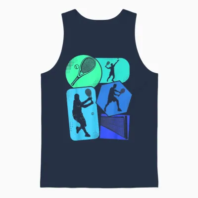 Tennis Tennisspieler Jungen Kinder Herren Unisex Tank Top - Navy
