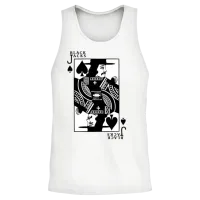 Black Jack Unisex Tank Top - White – 2