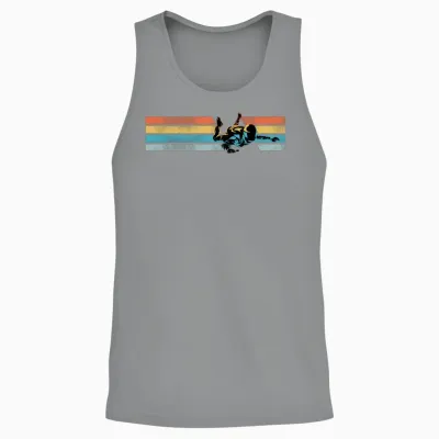 Retro Gravity Addiction Skydiving Unisex Tank Top - Sport Grey