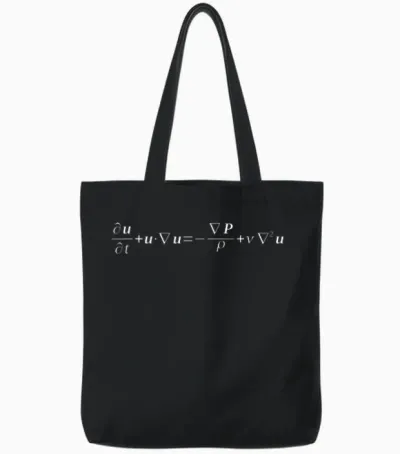 Navier-Stokes-Gleichung Tote Bags - Black