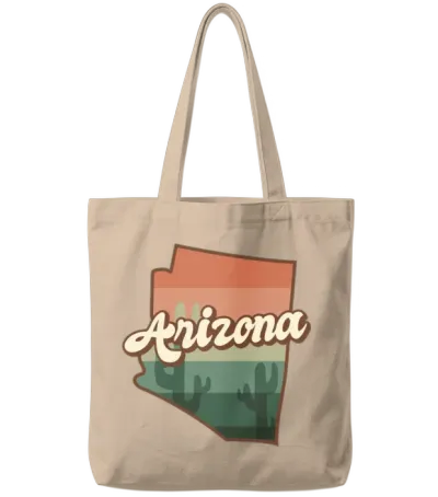 Arizona Retro Tote Bags - Natural