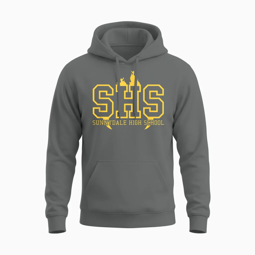 Buffy the Vampire Slayer Sunnydale School Logo Unisex Hoodie in Graphite Heather
