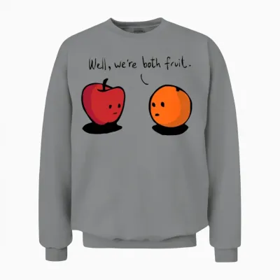 Comparing Apples to Oranges Unisex Sweatshirt - Sport Grey