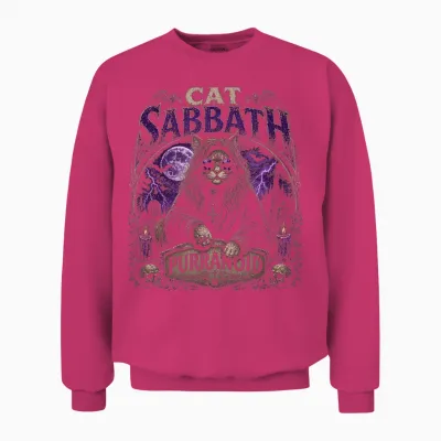 Cat Sabbath Purranoid – Funny Rock Cat Unisex Sweatshirt - Heliconia