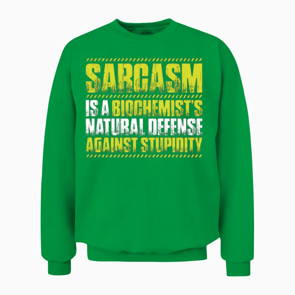 Biochemistry Biochemist Biology Biologist Genetics Unisex Sweatshirt in Irish Green