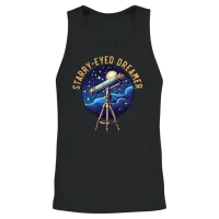 Astronomer Astronomy Constellations Stars Space Unisex Tank Top - Black – 2