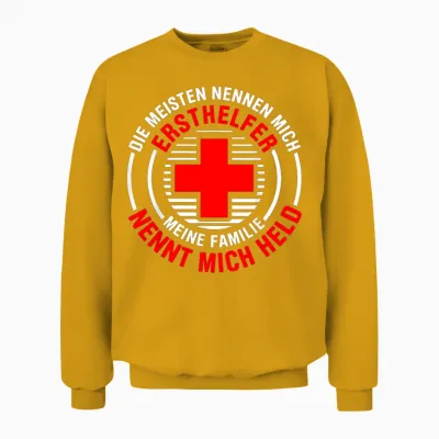 Erste Hilfe Für Ersthelfer Rettungssanitäter Sanitäter Unisex Sweatshirt - Gold