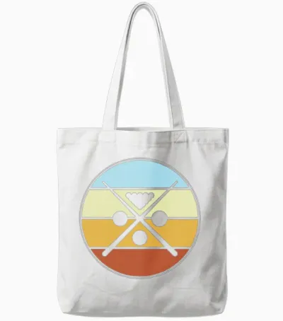 Billiards Retro Tote Bags - White