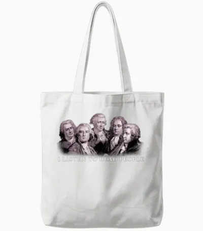 Classical Music Bach Gluck Beethoven Haydn Mozart Tote Bags - White