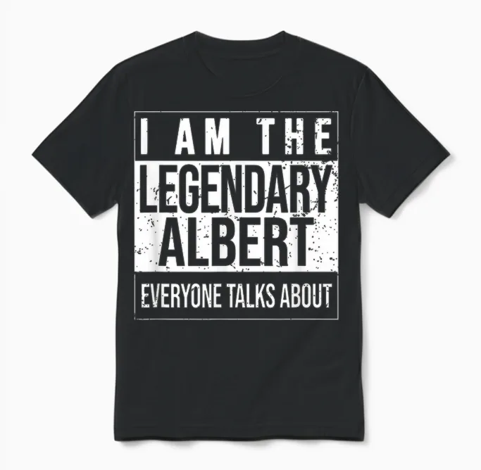 Je Suis La Chemise Légendaire, Idée Cadeau Pour Albert Unisex T-Shirt in Black