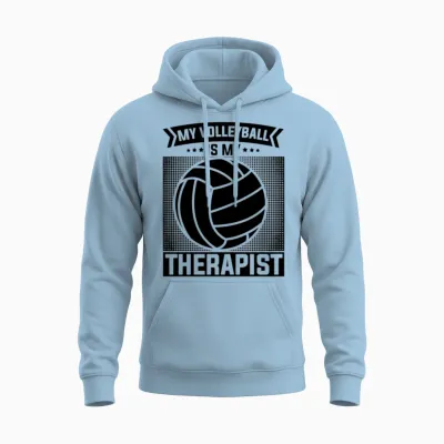 Volleyball Players Unisex Hoodie - Light Blue