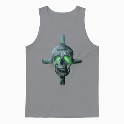 Skull Digital Art(horror Edition) Unisex Tank Top - Sport Grey