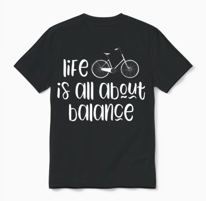 Funny Bicycle Slogan Unisex T-Shirt in Black