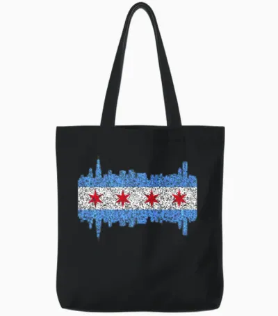 City of Chicago Chicago City Tote Bags - Black