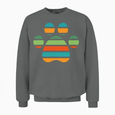 Dog Paw Gift Unisex Sweatshirt - Graphite Heather