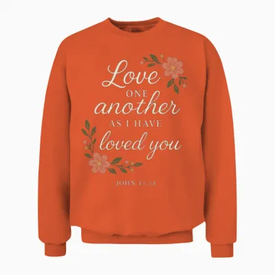 Love One Another Unisex Sweatshirt - Orange