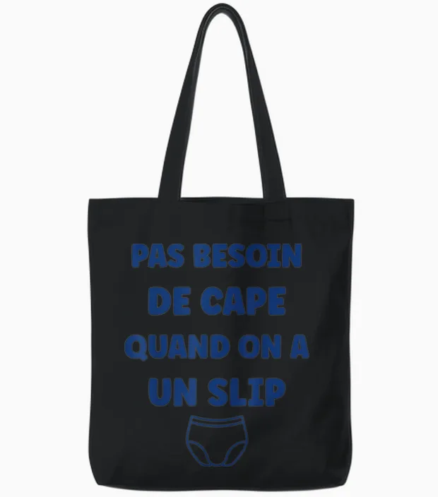 Humour Men's Briefs No Need a Cape When We Have a Briefs T-Shirt, Black, S Tote Bags in Black