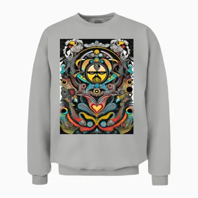 60s Retro Style Unisex Sweatshirt - Ash